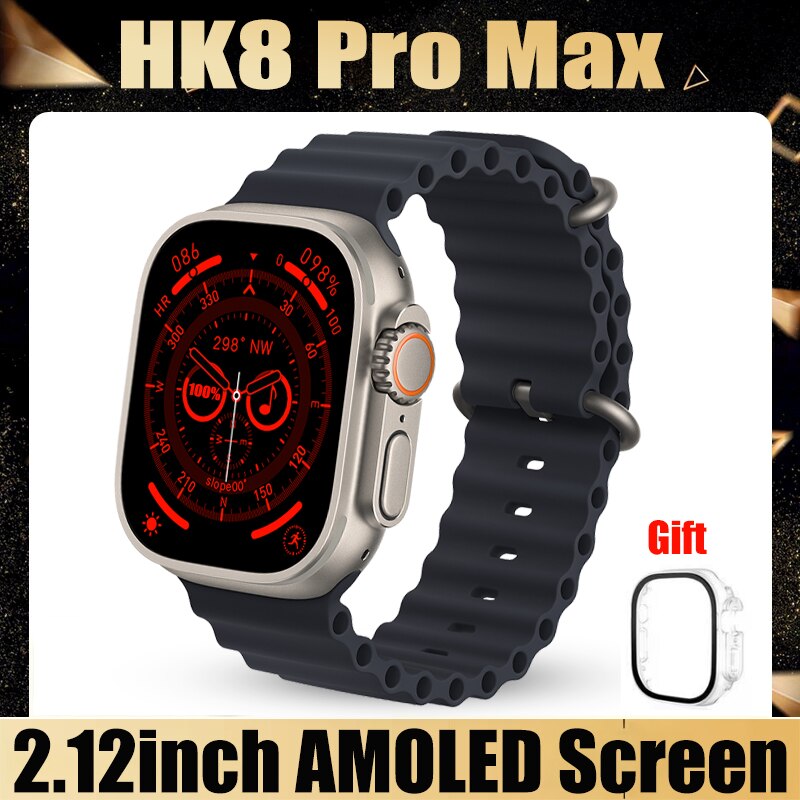 AMOLED HK8 Pro Max Ʈ 2.12 ġ Ʈ ġ  ø 8 49mm 1:1 ħ NFC ְ Rtae Smartwatch  ð